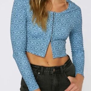 🅽🅴🆆 O'Neill Raissa Cardigan top, blue, women's size Small
